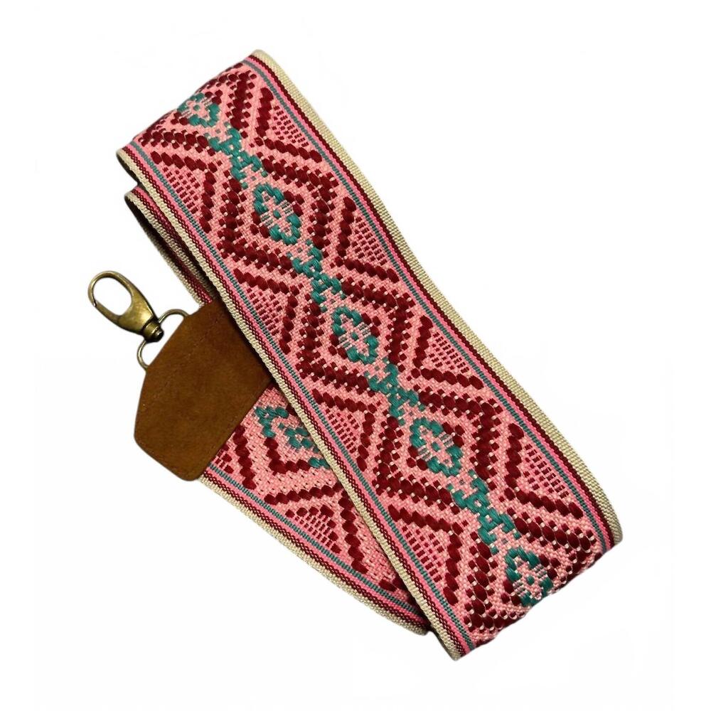 NEW PENELOPE CHILVERS women's woven bag strap in pink